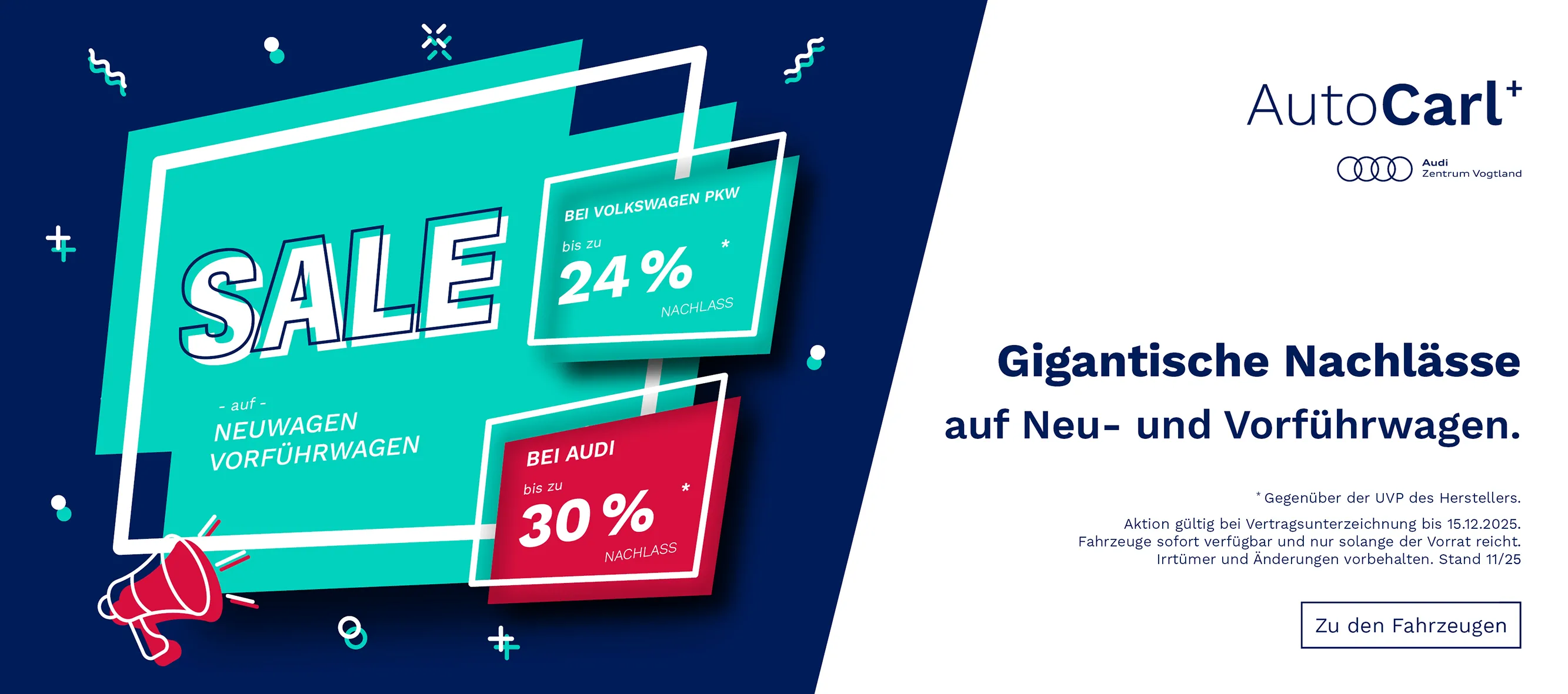 Sale VW und Audi Jahresendspurt